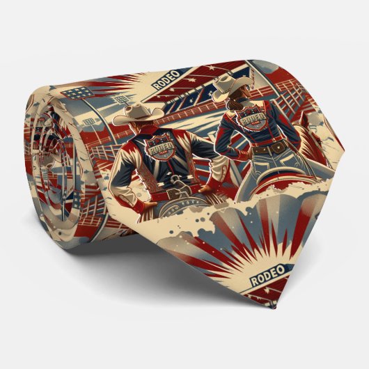 Cravate Équipe de Rodéo de l'Ouest (Roulé)