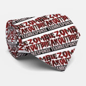 Cravate Équipe d'intervention en cas d'éclosion de zombie (Roulé)