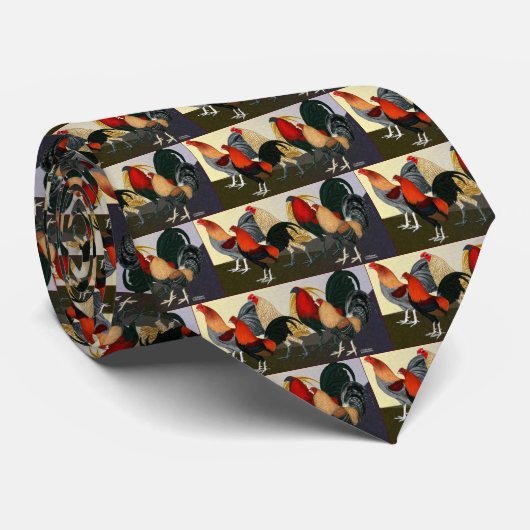 Cravate Équipe rêveuse de coq (Roulé)