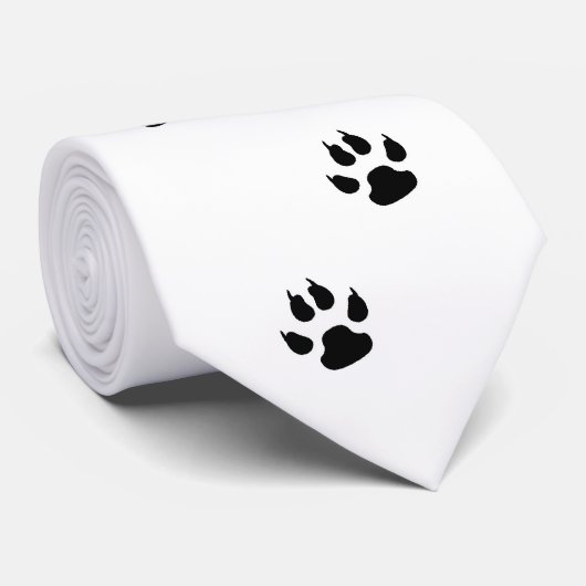 Cravate Équipe sportive Mascotte Empreintes de pattes Neck (Roulé)