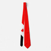 Cravate Érable Canadien sur fond Rouge Blanc Noir (Dos)