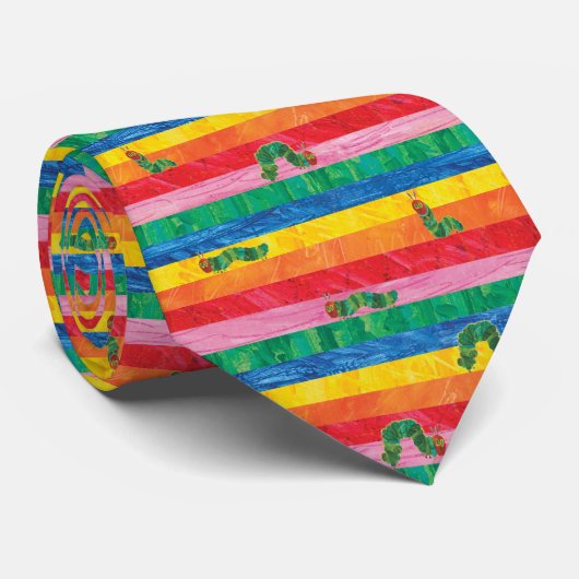 Cravate Eric Carle | Caterpillar Rainbow Stripe Motif (Roulé)