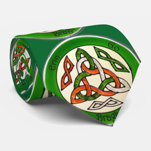 Cravate Erin Go Bragh St. Patrick's Day Trinity Knot Crava (Roulé)