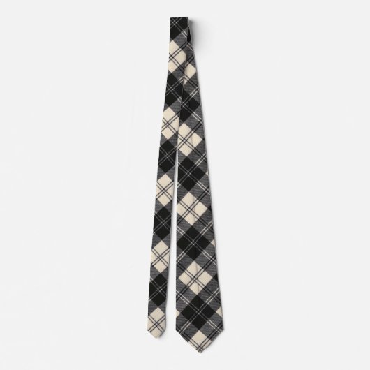 Cravate Erskine Black and White Original Tartan écossais (Dos)