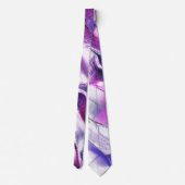 Cravate Esculpido de métal fosco, em roxo e lilás (Dos)