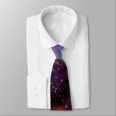 Cravate Espace Extérieur Galactique Violet (Attaché)