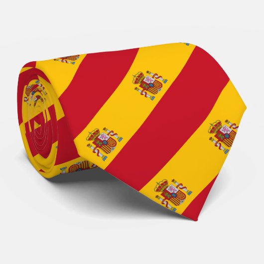 Cravate Espagne Cravates, mode Espagnol Drapeau, affaires (Roulé)