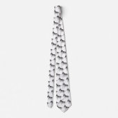Cravate Espagnol Cocker Anglais En Motif Noir Et Blanc (Dos)