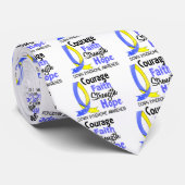 Cravate Espoir syndrome de Down de force de foi de courage (Roulé)