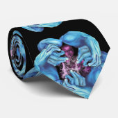 Cravate esprit calme bleu, cercle d'amour (Roulé)