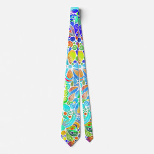 Cravate Esquisse Imaginaire Art - Fleurs Abstraites 2