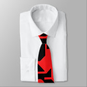Cravate Estampacion Rouge arabe Motif psychédélique (Attaché)
