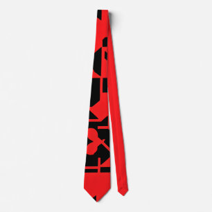 Cravate Estampacion Rouge arabe Motif psychédélique