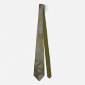 Cravate Estampunk vert olive (Devant)