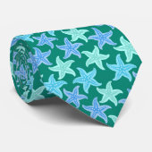 Cravate Estarfish bleu et turquoise sur un arrière - plan (Roulé)