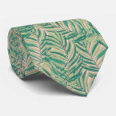 Cravate Esthétique Feuille Palm Vert (Roulé)