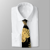 Cravate Été palmier tropical feuilles sans couture motif (Attaché)