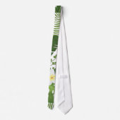 Cravate Été tropical de palmettes de Plumeria hawaïen (Dos)