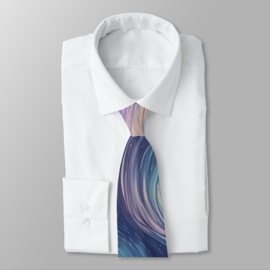 Cravate Ethereal Aurora Borealis Art Abstrait (Attaché)