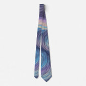 Cravate Ethereal Aurora Borealis Art Abstrait (Dos)