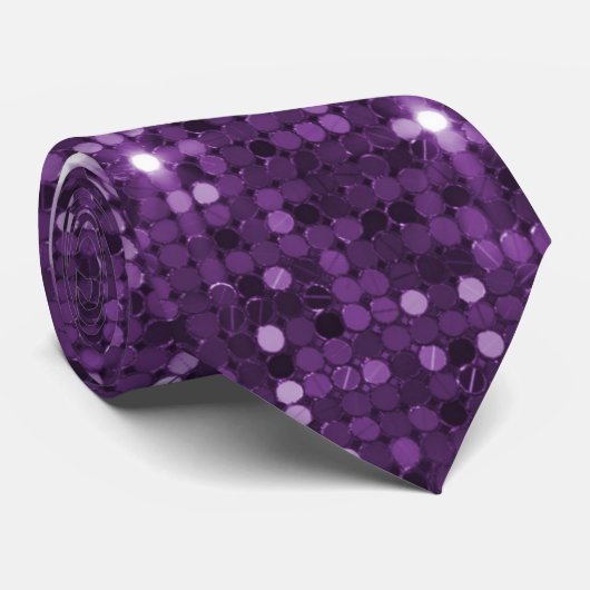 Cravate étincelant à Parties scintillant violette (Roulé)