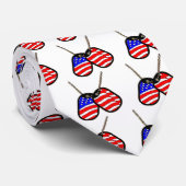 Cravate Étiquettes de chien du drapeau américain (Roulé)