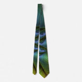 Cravate Etoile Abstraite, Bleu brillant Vert Or Fractal Ar (Dos)