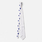 Cravate Étoile blanche bleue de David motif (Dos)