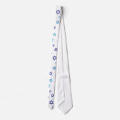 Cravate Étoile blanche bleue de David motif (Dos)