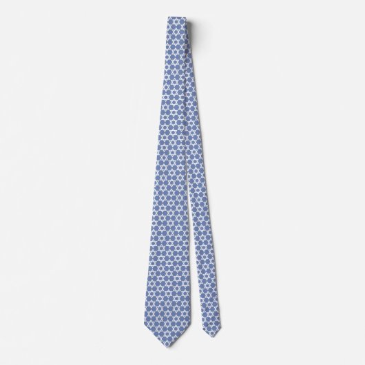 Cravate Étoile Blanche De David Periwinkle Bleu (Devant)