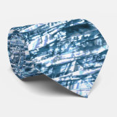 Cravate étoile cachée en rayures sculptées découpées, bleu (Roulé)