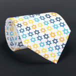 Cravate Étoile de David de couleur juive<br><div class="desc">Bonne Hanoukka Star de David Motif</div>
