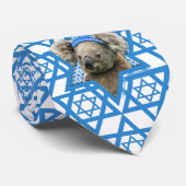 Cravate Étoile de David de Hanoukka - ours de koala (Roulé)