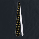 Cravate Étoile de David d'or et Menorah<br><div class="desc">Il y a un ensemble d'or de Menorah à l'intérieur de l'étoile. Très gentil !</div>