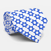 Cravate Étoile de David et drapeau israélien (Roulé)