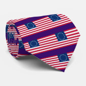 Cravate Étoiles Betsy Ross du drapeau 13 des USA (Roulé)