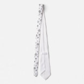 Cravate Étoiles d'argent brillant motif de Noël blanc (Dos)