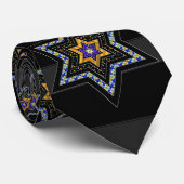 Cravate Étoiles de David et rayures (Roulé)