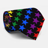 Cravate ÉTOILES DE DRAPEAU D'ARC-EN-CIEL + vos idées (Roulé)
