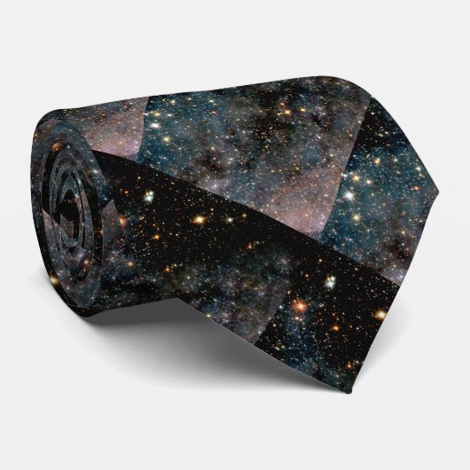 Cravate Étoiles de l'espace profond (Roulé)