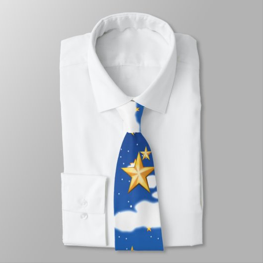 Cravate Etoiles d'or - (Attaché)