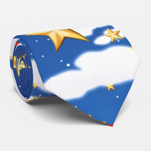 Cravate Etoiles d'or - (Roulé)