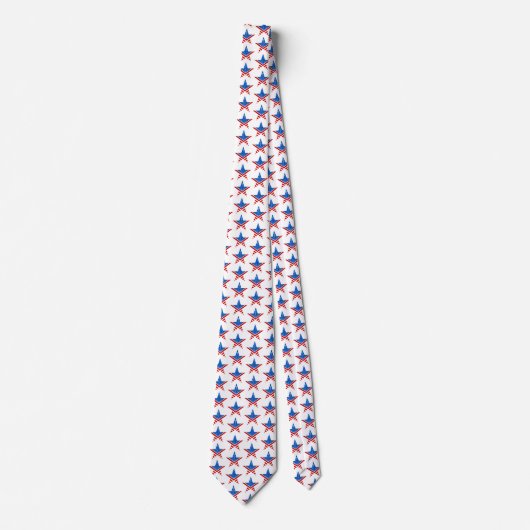 Cravate Étoiles et rayures à l'intérieur d'une étoile cinq (Devant)