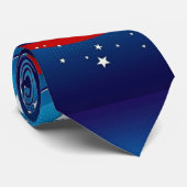 Cravate Étoiles et rayures à thème américain (Roulé)