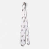 Cravate étoiles métalliques - argent (Devant)