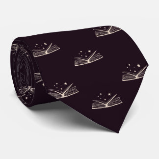 Cravate Étoiles Noir et Beige Livre Amateurs' Graduation