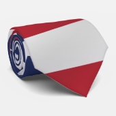 Cravate Étoiles patriotiques et rayures Bleu Blanc Vacance (Roulé)