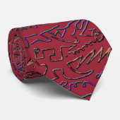 Cravate Étrangement Coloré Design Necktie (Roulé)
