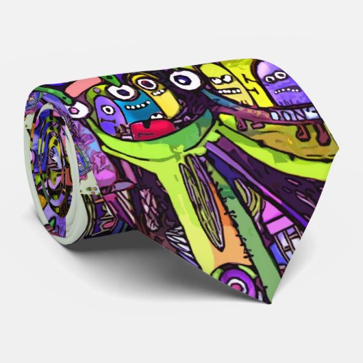 Cravate étrangère colorée fraîche (Roulé)