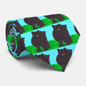 Cravate Étreinte d'ours. Deux ours étreignant en nature (Roulé)